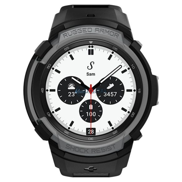 Spigen Rugged Armor "Pro" Galaxy Watch 4 Classic 42 mm-es faszén szürke tok