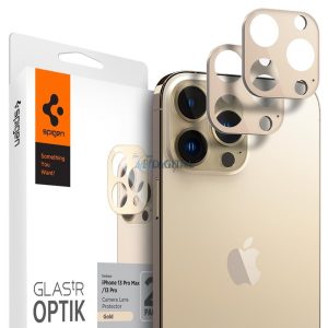 Spigen Optik.tr Camera Protector 2-Pack iPhone 13 Pro / 13 Pro Max Gold tok fólia