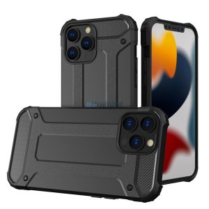 hybrid Armor tok ütésálló tok iPhone 13 Pro fekete