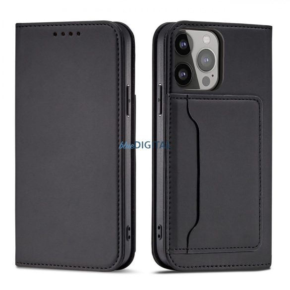 Magnet Card Case tok iPhone 13 mini tok kártya pénztárca kártya állvány fekete