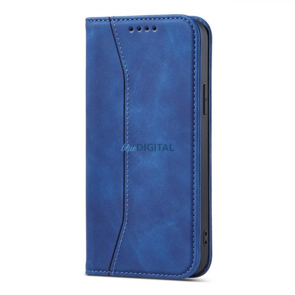 Magnet Fancy Case tok iPhone 14 flip cover pénztárca állvány kék