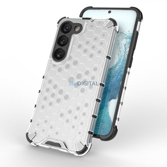 Honeycomb tok Samsung Galaxy S23 Armor hibrid tok fekete