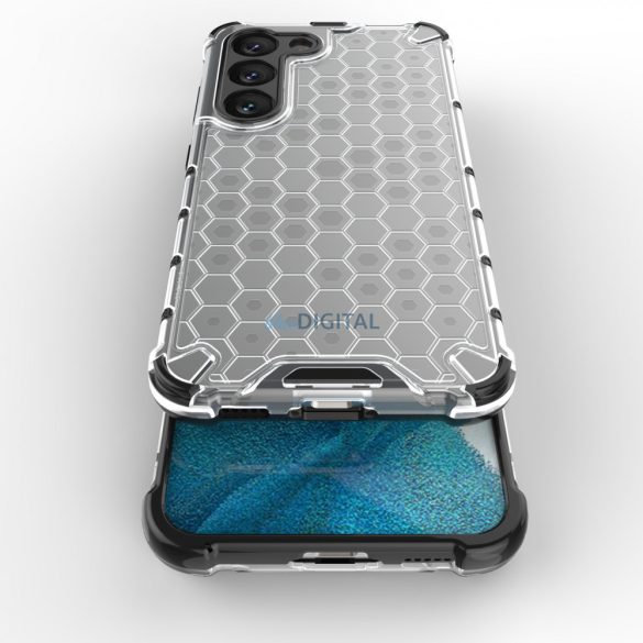 Honeycomb tok Samsung Galaxy S23 Armor hibrid tok fekete