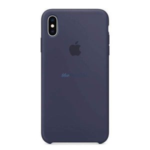 Apple MRWG2ZM/A iPhone Xs Max sötétkék szilikon tok