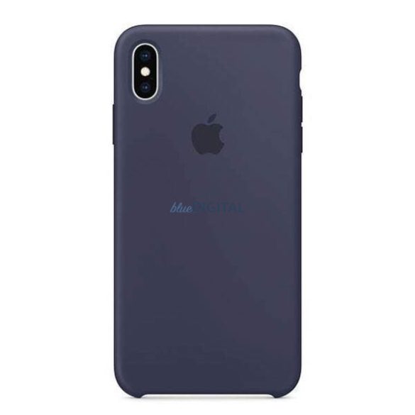 Apple MRWG2ZM/A iPhone Xs Max sötétkék szilikon tok