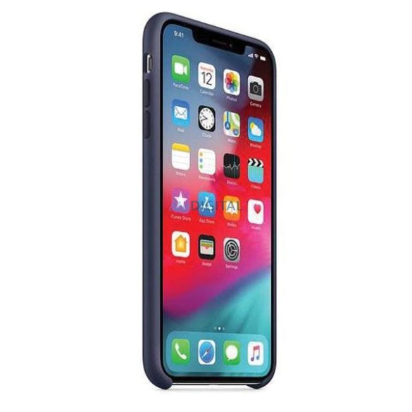 Apple MRWG2ZM/A iPhone Xs Max sötétkék szilikon tok