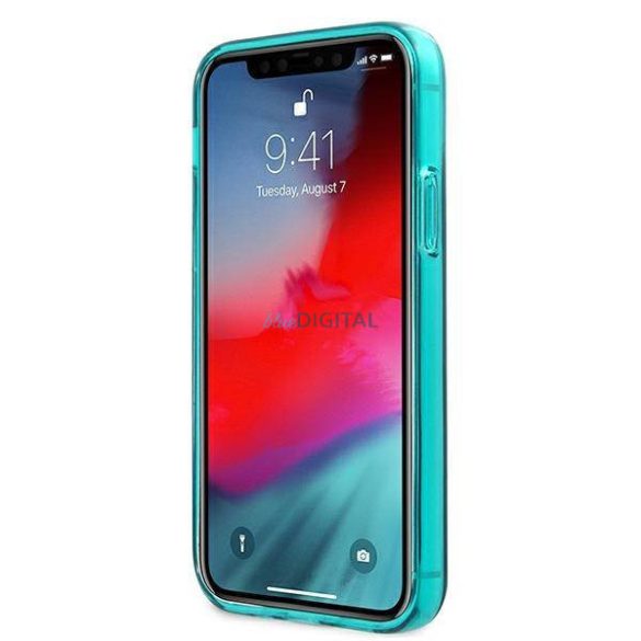 Karl Lagerfeld KLHCP12LCHTRB iPhone 12 Pro Max 6,7" kék csillogó Choupette Fluo keménytok