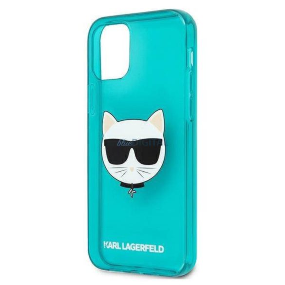 Karl Lagerfeld KLHCP12LCHTRB iPhone 12 Pro Max 6,7" kék csillogó Choupette Fluo keménytok