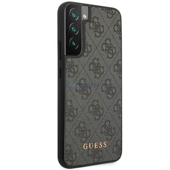 Guess GUHCS23SG4GFGR S23 S911 szürke 4G fém arany logós keménytok