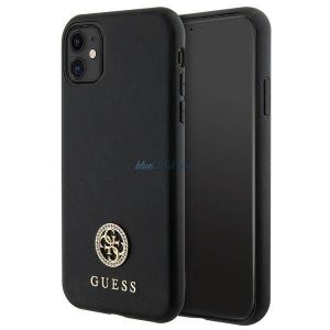 Guess GUHCN61PS4DGPK iPhone 11 / Xr 6.1" fekete keménytok Strass fém logó