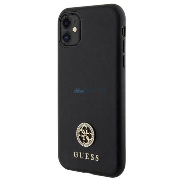 Guess GUHCN61PS4DGPK iPhone 11 / Xr 6.1" fekete keménytok Strass fém logó