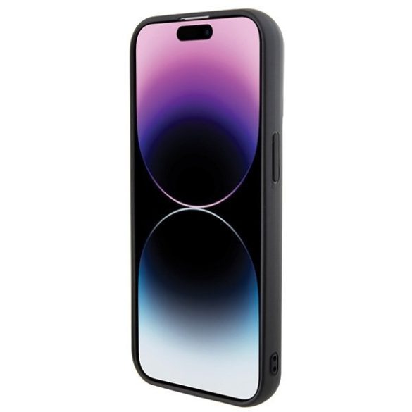 Karl Lagerfeld KLHCP15S3DMKRLK iPhone 15 6.1" fekete keménytok 3D gumi több logóval