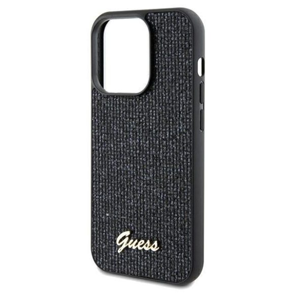 Guess GUHCP13LPMSDGSK iPhone 13 Pro / 13 6.1" fekete keménytok Disco Metal Script