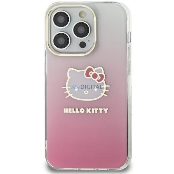 Hello Kitty HKHCSA55HDGKEP IML Gradient Electrop Kitty Head keménytok Samsung Galaxy A55 - rózsaszín