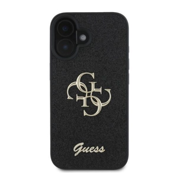 Guess GUHCP16SHG4SGK Fixed Glitter Big 4G keménytok iPhone 16 - fekete