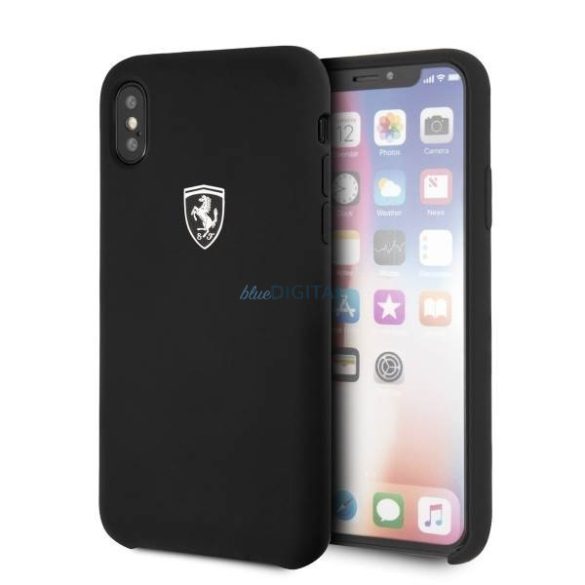 Ferrari keménytok FEOSIHCPXBK iPhone X/Xs fekete szilikon Off track tok