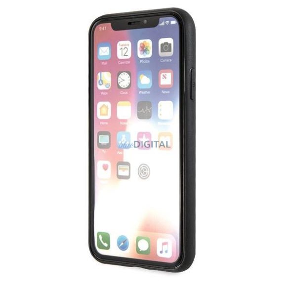 Karl Lagerfeld KLHCPXDLHRE iPhone X/Xs piros ikonikus csillogós tok Karl Lagerfeld fej