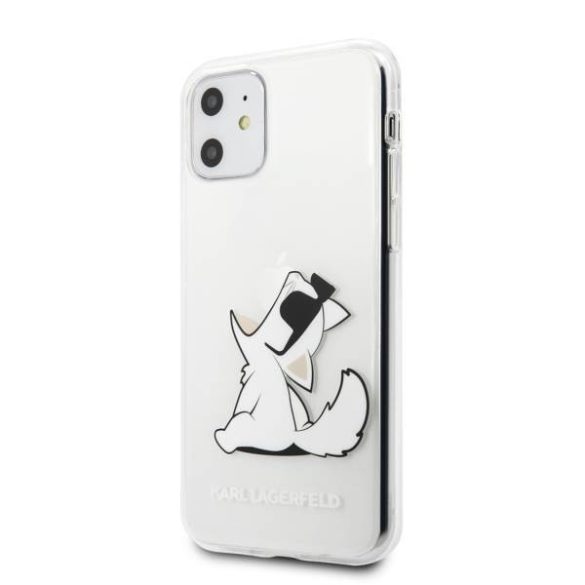 Karl Lagerfeld KLHCN61CFNRC iPhone 11 6,1" / Xr átlátszó Choupette Fun keménytok