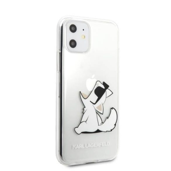 Karl Lagerfeld KLHCN61CFNRC iPhone 11 6,1" / Xr átlátszó Choupette Fun keménytok