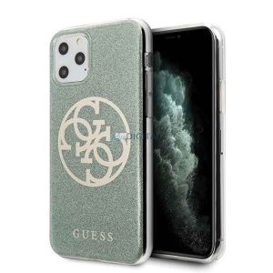 Guess GUHCN58PCUGLKA iPhone 11 Pro keki 4G Circle Glitter keménytok