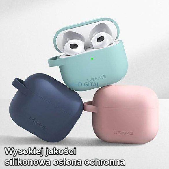 USAMS Tok védőtok AirPods 3 szilikon zöld tok