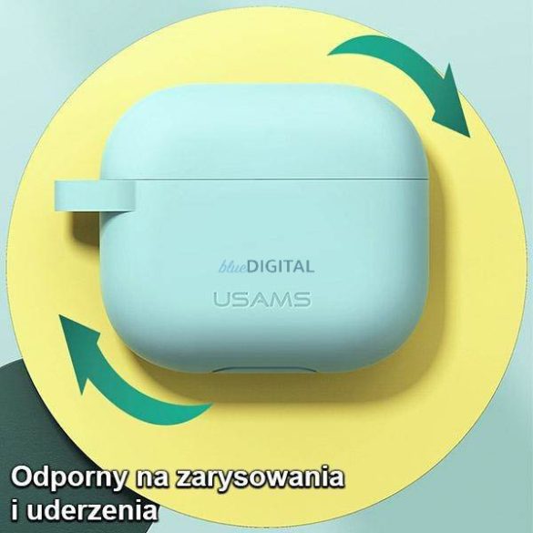 USAMS Tok védőtok AirPods 3 szilikon zöld tok