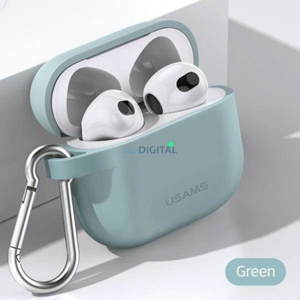 USAMS Tok védőtok AirPods 3 szilikon zöld tok