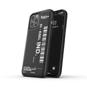 Diesel Moulded Case Core Barcode Graphic iPhone 12 Pro Max fekete/fehér tok