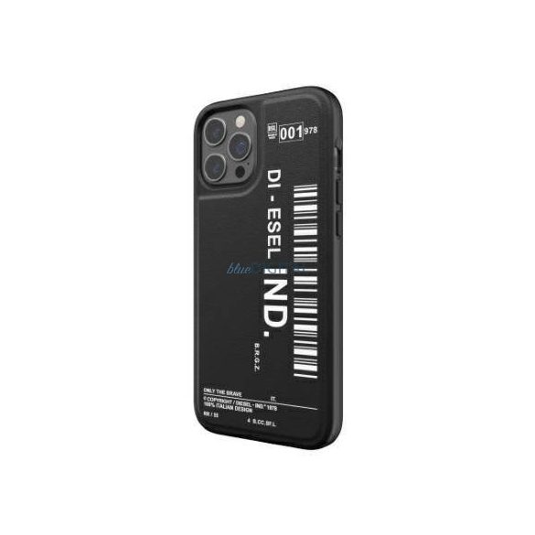 Diesel Moulded Case Core Barcode Graphic iPhone 12 Pro Max fekete/fehér tok