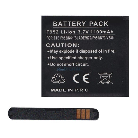 Akku 1100mAh LI-ION (LI3712T42P3H444865GB kompatibilis) ZTE Blade, ZTE Libra