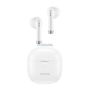 USAMS IA04 bluetooth fülhallgató SZTEREO (v5.3, TWS, mikrofon + töltőtok) FEHÉR