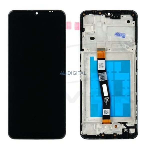 Rmore LCD kijelző érintőpanellel és előlapi kerettel Samsung Galaxy A22 5G fekete