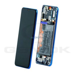 Lcd + érintőkijelző Huawei P30 Lite New Edition Mar-L21Bx kerettel és akkumulátorral Páva kék 02353Fqe 02353Dqs eredeti szervizcsomaggal