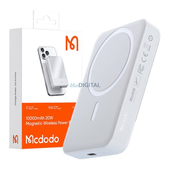 Mcdodo MC-4260 mágneses powerbank 10000mAh 20W - fehér