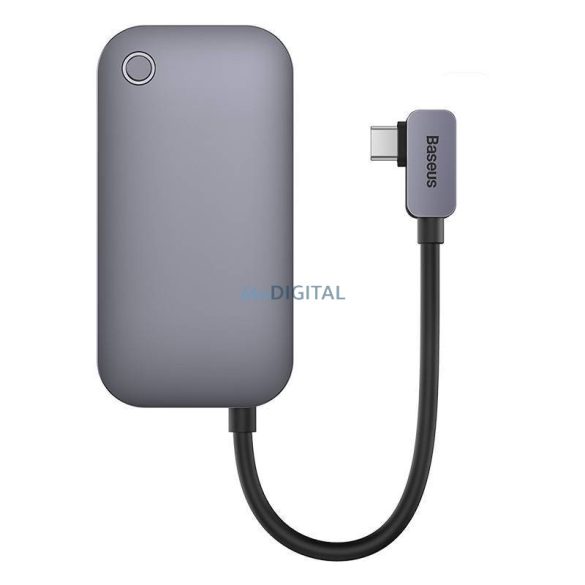 Baseus PadJoy 6 az 1-ben HUB USB-C - USB 3.0 + HDMI + USB-C PD + jack 3.5mm + SD/TF (szürke)