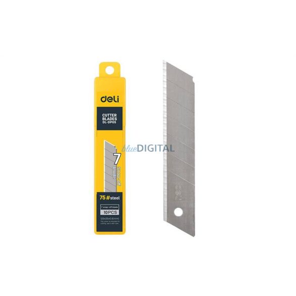 Deli Tools EDL-DP05 tartalék penge sniccer késhez 25mm 10 db (ezüst)