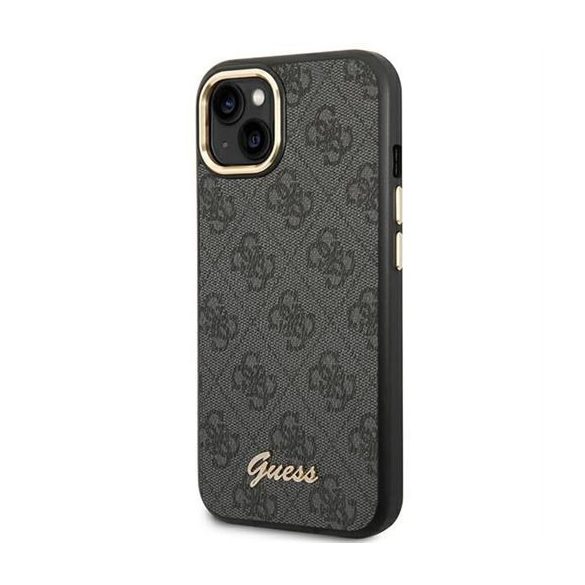 Guess GUHCP14SHG4SHK 4G Vintage Gold Logo tok iPhone 13 / 14 / 15 - fekete