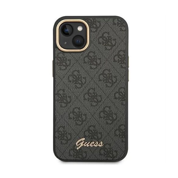 Guess GUHCP14SHG4SHK 4G Vintage Gold Logo tok iPhone 13 / 14 / 15 - fekete