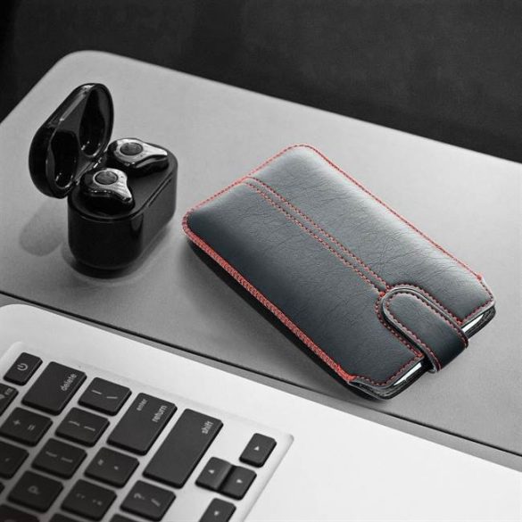 Forcell Pocket Ultra Slim M4 univerzális belebújtatós tok - fekete, 124x76mm