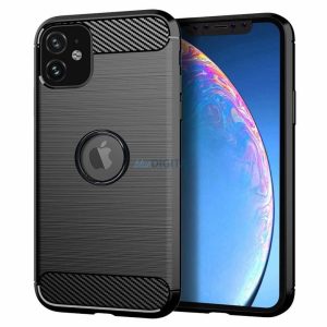 Forcell CARBON tok iPhone 12 MINI fekete telefontok