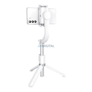 COMBO Selfie Stick állványokkal és távirányítóval Bluetooth Gimbal Stabilizátor fekete Sstr-L08