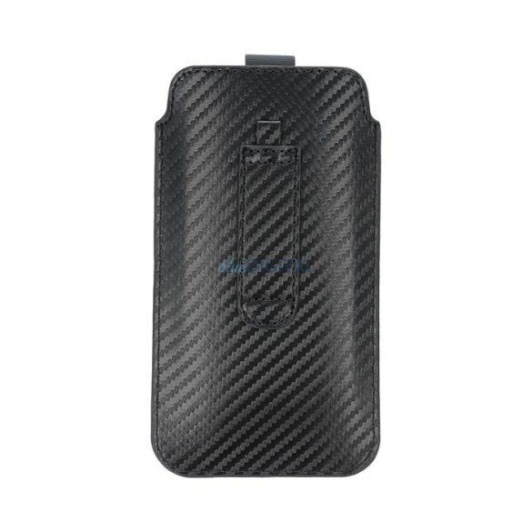 Forcell Pocket Carbon univerzális belebújtatós tok 158x84mm - fekete