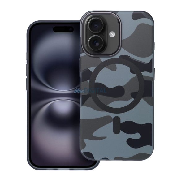 FORCELL F-PROTECT Levels with Dual Layer 4D technology, Military Drop-Test compatible with MagSafe for IPHONE 16 black camo