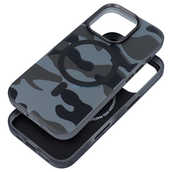 FORCELL F-PROTECT Levels with Dual Layer 4D technology, Military Drop-Test compatible with MagSafe for IPHONE 16 black camo