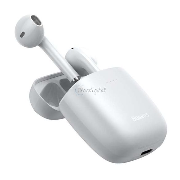Baseus TWS Bluetooth sztereó headset v5.0 + töltőtok - Baseus W04 True Wireless Earphones with Charging Case - fehér