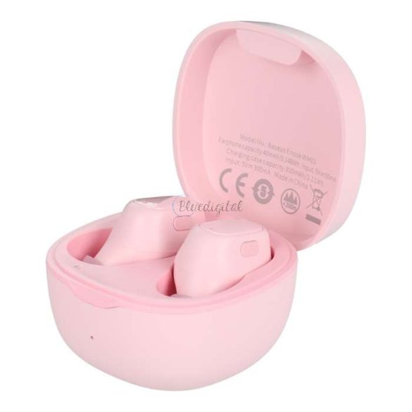 Baseus TWS Bluetooth sztereó headset v5.0 + töltőtok - Baseus WM01 True         WirelessEarphones with Charging Case - rózsaszín