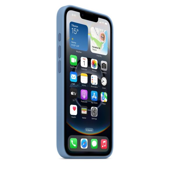 Apple iPhone 16e szilikon hátlap, kék