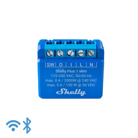Shelly PLUS 1 mini egy áramkörös WiFi-s okosrelé
