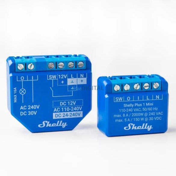 Shelly PLUS 1 mini egy áramkörös WiFi-s okosrelé