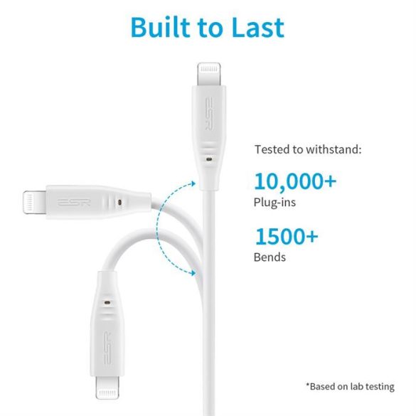 ESR  Usb C -Lightning PD kábel , 1m, Fehér